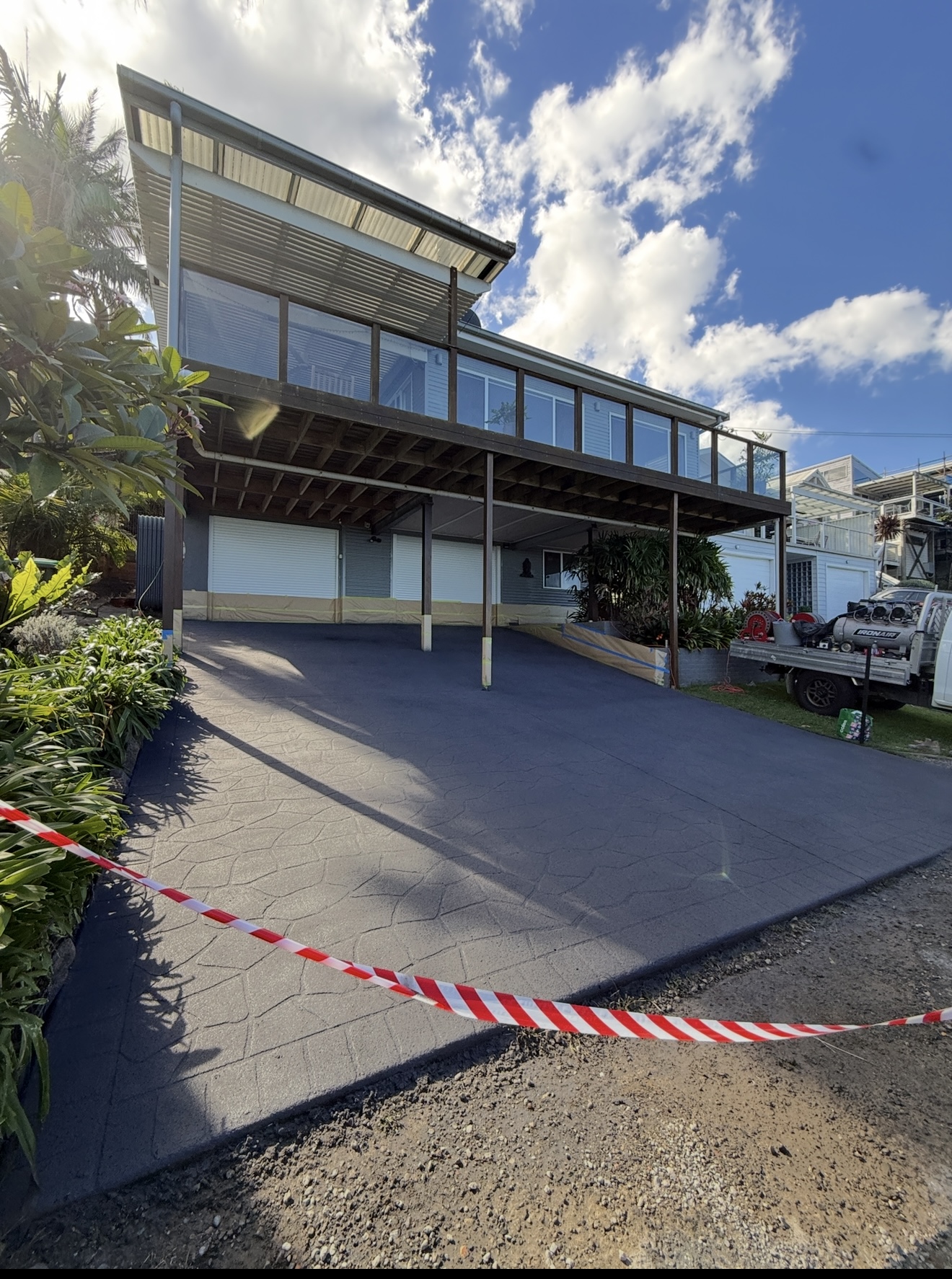 Dark Textured Driveway