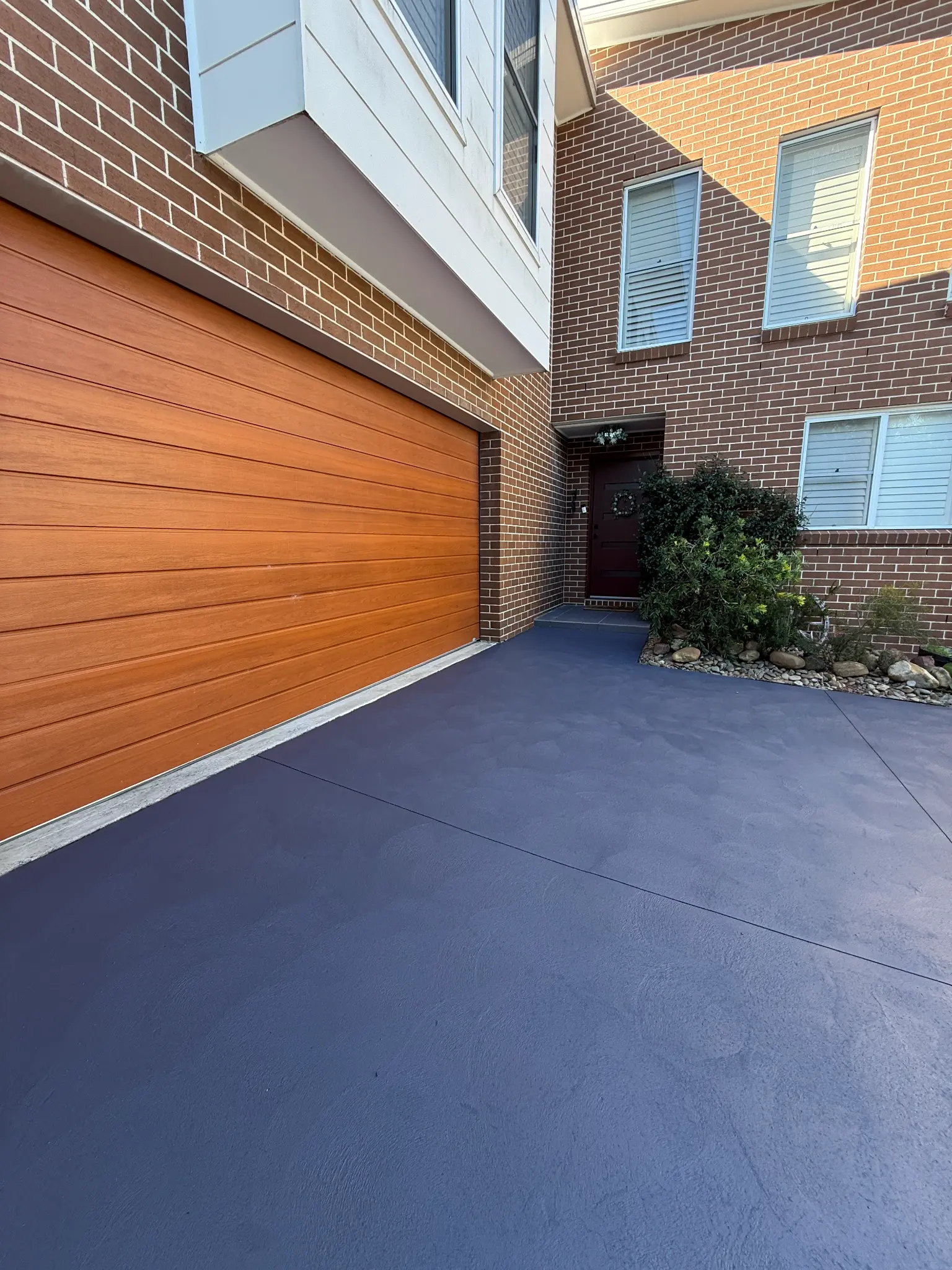 Charcoal Driveway — Timber Garage